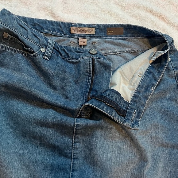 Nine West American Vintage Denim Mini Skirt Medium Wash Stretch Mid Rise Sz 14 - Picture 5 of 8